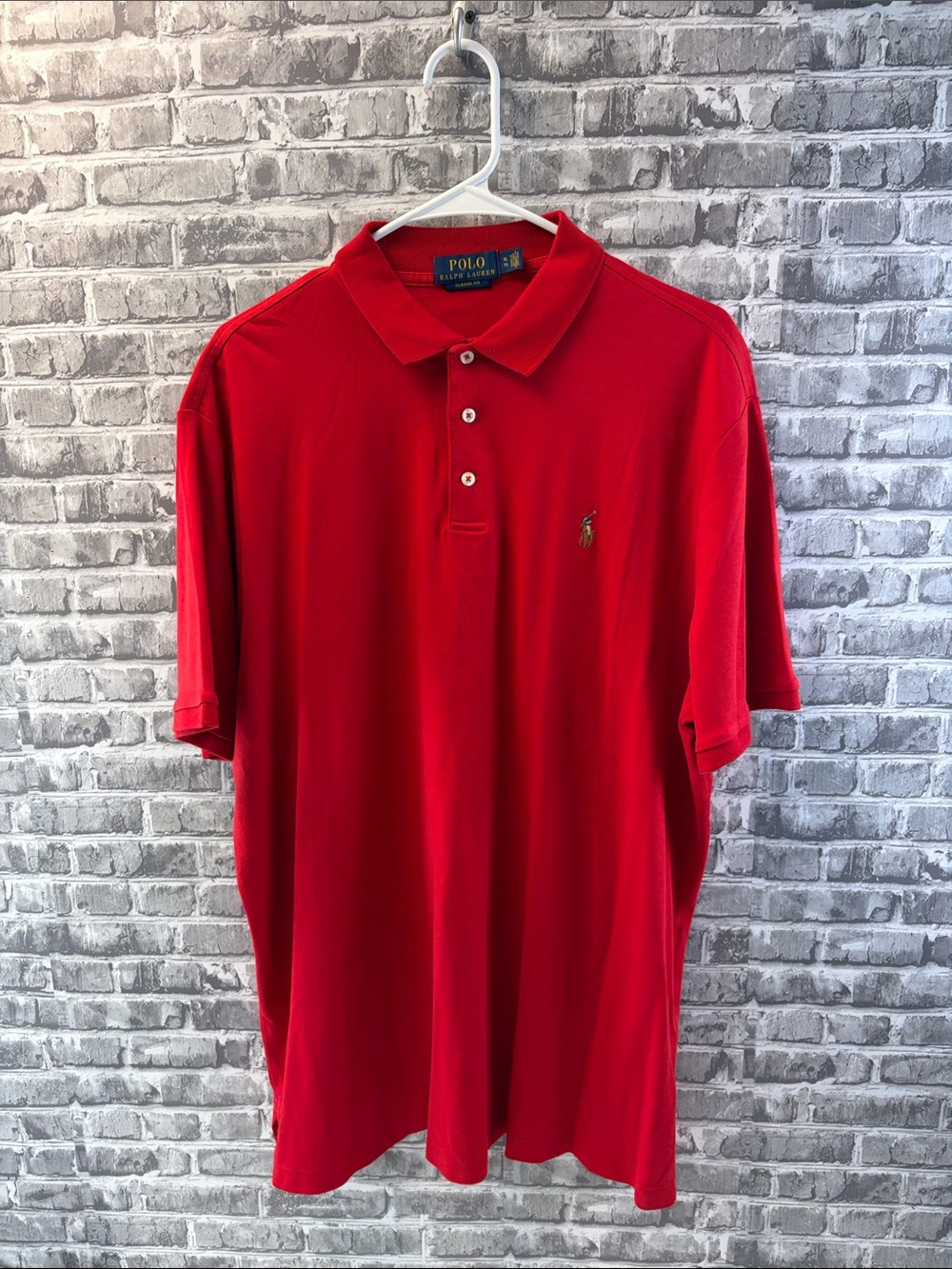 Polo by Ralph Lauren
Men's Red Short-Sleeve Polo with Embroidered Pony